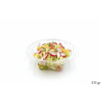 Bol à salade jetable en plastique avec couvercle attaché