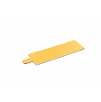 Petit rectangle doré avec languette pour pâtisseries individuelles