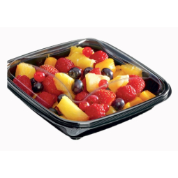 Boîte à salade CRUDIPACK noire ou transparente avec couvercle séparé
