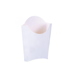 Pochette à frites en carton blanc - 2 tailles