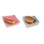 Sachet damier rouge ou noir ouvert sur 2 côtés pour kebabs, sandwichs, burgers ... 