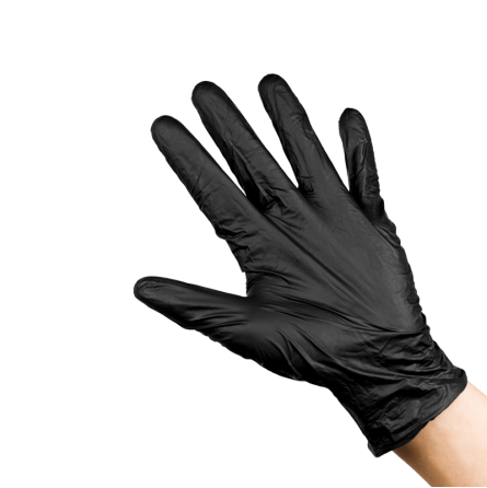 ARNOMED Gants nitrile taille XL, gant nitrile noir, 100 pièces/boîte, gants  noir jetable non poudrés & sans latex, gants noir, gants de cuisine  jetables, gants jetables noir en XS, S, M, L